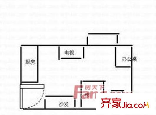 潤億皇朝戶型圖1室1廳1廚1衛(wèi)（5） 1室1廳1衛(wèi)1廚