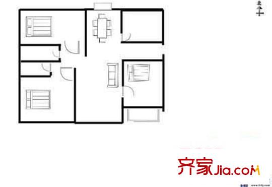 地方弄 3室 戶型圖
