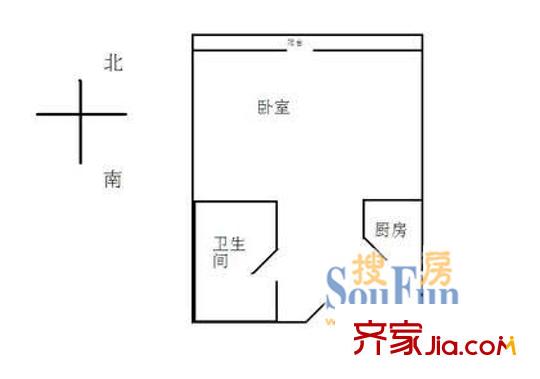 第三大街住宅戶型圖戶型圖 1室1廳1衛(wèi)1廚