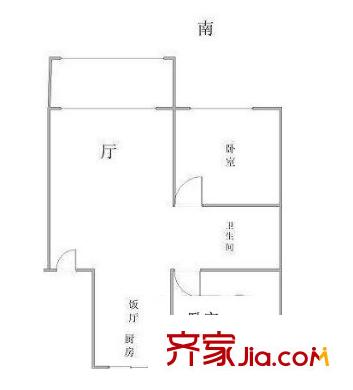 江南奧斯卡公寓戶型圖戶型圖 2室2廳1衛(wèi)1廚