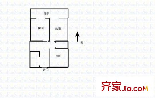 地方弄 3室 戶型圖