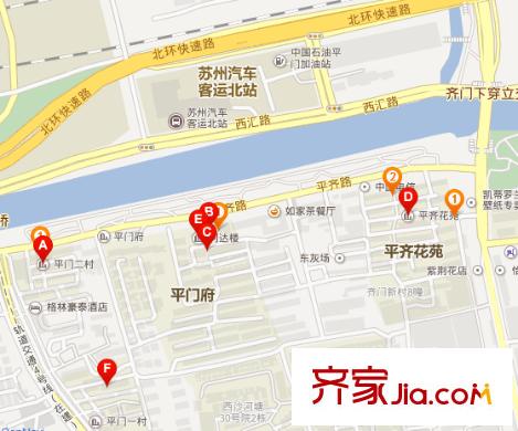 平齊路小區(qū)交通圖