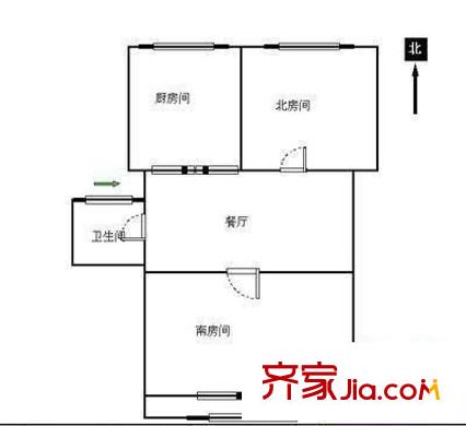 東百花巷 2室 戶型圖