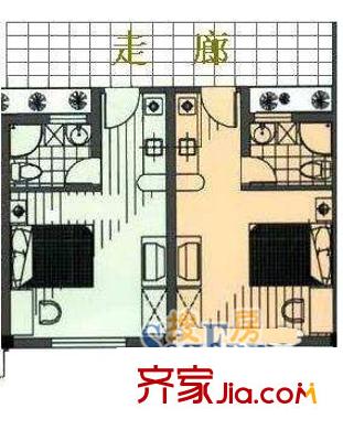 第三大街住宅戶型圖 戶型圖 1室1廳1衛(wèi)1廚