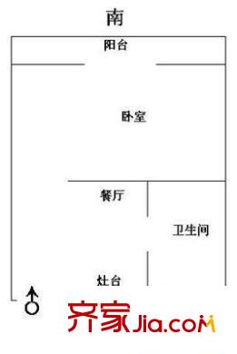 吳中商城花園戶型圖 戶型圖 1室1廳1衛(wèi)1廚