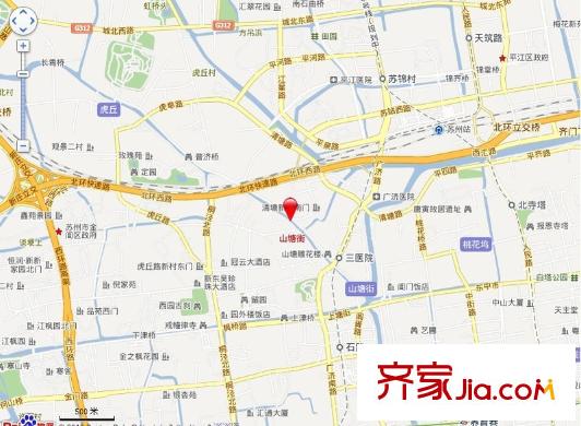山塘街小區(qū)交通圖
