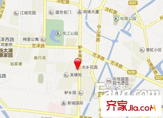 水鄉(xiāng)花園交通圖