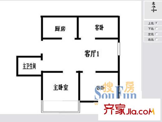 玻纖新村戶(hù)型圖戶(hù)型圖 3室1廳1衛(wèi)1廚