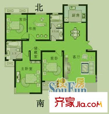 月浜二村戶型圖戶型圖 3室2廳2衛(wèi)1廚