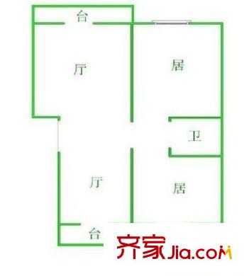 錦寧閣戶型圖戶型圖 2室2廳1衛(wèi)1廚