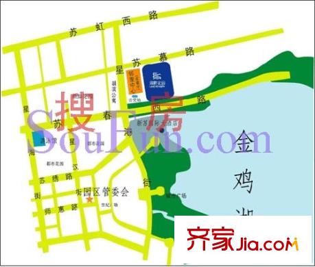 湖畔花園交通圖