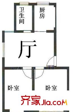水香新村戶型圖戶型圖 2室1廳1衛(wèi)1廚