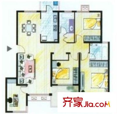 友聯二村戶型圖戶型圖 4室2廳1衛(wèi)1廚