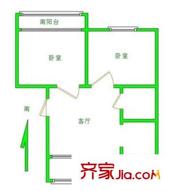 湄長(zhǎng)新村戶型圖戶型圖 2室1廳1衛(wèi)1廚