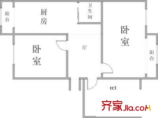 湄長(zhǎng)新村戶型圖戶型圖 3室2廳1衛(wèi)1廚