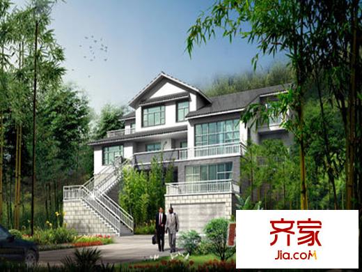 湖濱山莊外景圖