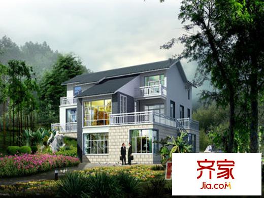 湖濱山莊外景圖
