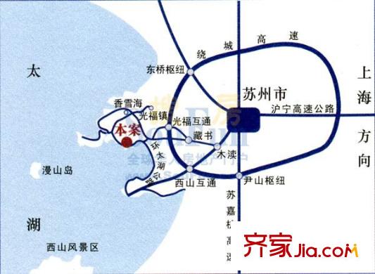 湖濱山莊交通圖