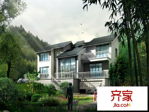 湖濱山莊外景圖