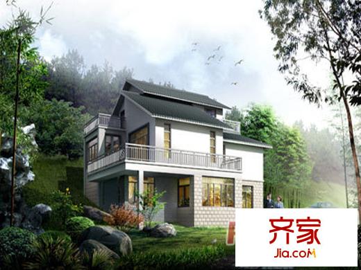 湖濱山莊外景圖