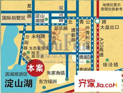 東淀湖莊園交通圖