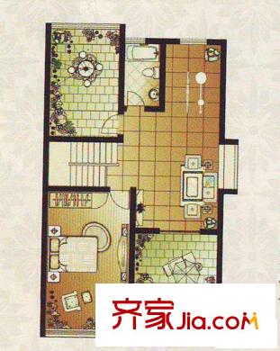 美田富堯山莊戶型圖6、7、8號樓A戶型三層 5室2廳4衛(wèi)1廚