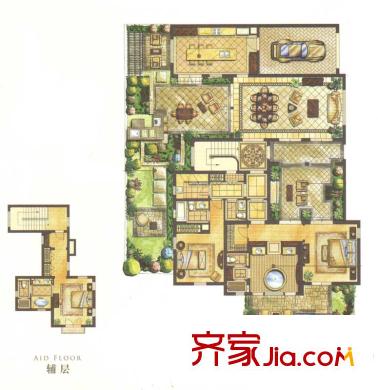 長(zhǎng)泰淀湖觀(guān)園B戶(hù)型 3室3廳4衛(wèi)1廚