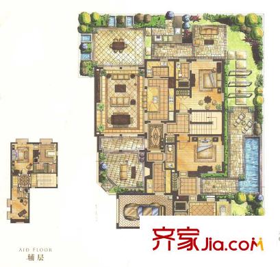 長(zhǎng)泰淀湖觀(guān)園C戶(hù)型 3室3廳4衛(wèi)1廚