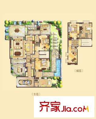 長(zhǎng)泰淀湖觀園四拼C戶(hù)型 4室2廳4衛(wèi)1廚