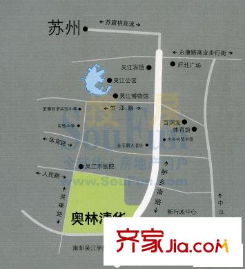 奧林清華別墅交通圖