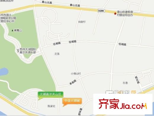 中信太湖城別墅交通圖