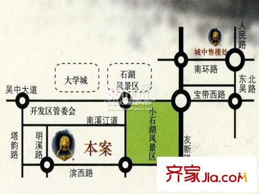 石湖庭園別墅交通圖