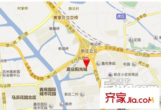 嘉業(yè)陽光城別墅交通圖
