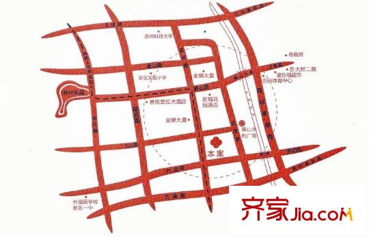 姑蘇公館別墅交通圖