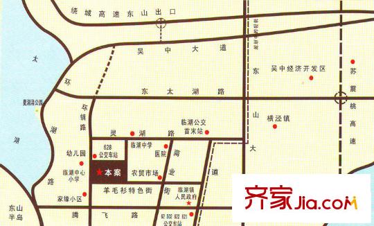 禾盛花苑交通圖區(qū)位圖
