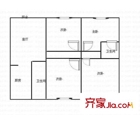 鱸鄉(xiāng)苑戶型圖戶型圖 4室1廳2衛(wèi)1廚