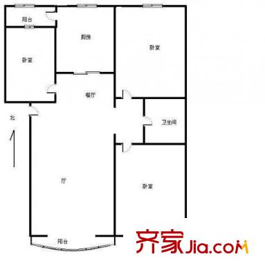 康陽新村戶型圖戶型圖 3室1廳1衛(wèi)1廚