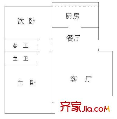 鱸鄉(xiāng)苑戶型圖戶型圖 2室2廳2衛(wèi)1廚