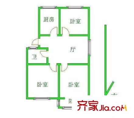 康陽新村戶型圖戶型圖 3室1廳2衛(wèi)1廚