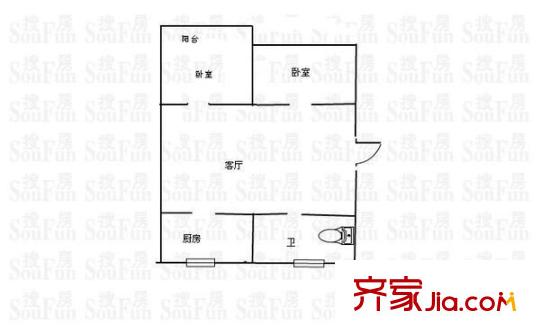 娛樂新村戶型圖戶型圖 2室1廳1衛(wèi)1廚