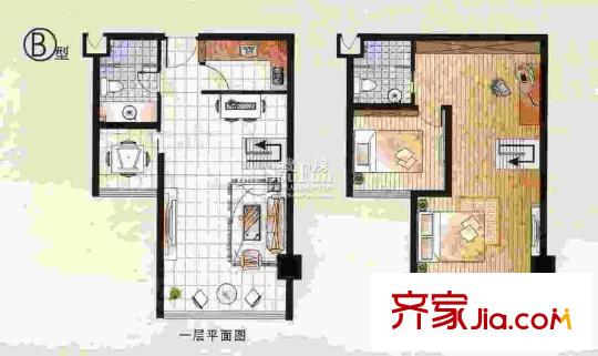 中恒廣場(chǎng)公寓戶型圖戶型圖 2室3廳2衛(wèi)1廚
