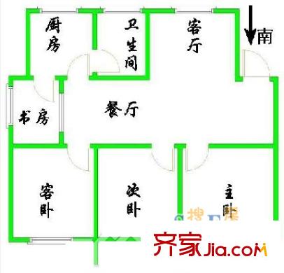 娛樂新村戶型圖戶型圖 4室2廳1衛(wèi)1廚
