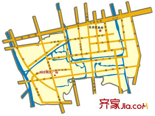 桐涇商務(wù)廣場交通圖