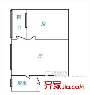 長風新村戶型圖戶型圖 2室1廳1衛(wèi)1廚