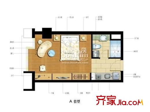 桐涇商務(wù)廣場戶型圖戶型圖 1室1廳1衛(wèi)1廚