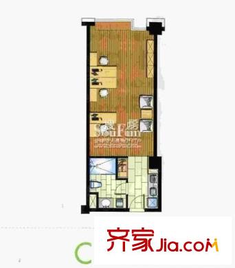 桐涇商務(wù)廣場戶型圖戶型圖 1室1廳1衛(wèi)1廚