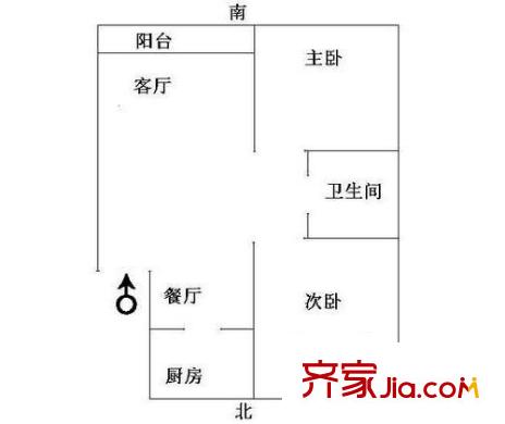 文衛(wèi)新村戶型圖戶型圖 2室2廳1衛(wèi)1廚