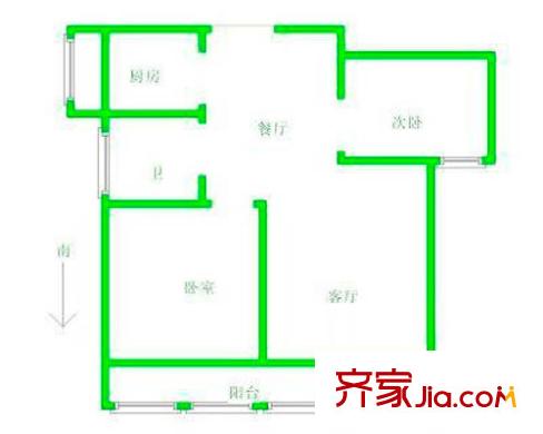文衛(wèi)新村戶型圖戶型圖 2室1廳1衛(wèi)1廚