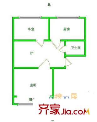 新莊西路小區(qū)戶型圖一室半一廳一衛(wèi)一廚 1室1廳1衛(wèi)1廚