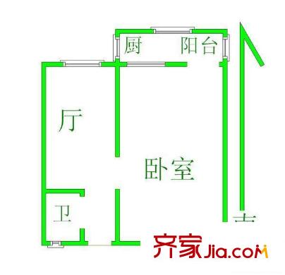 麗致星河戶型圖戶型圖 1室1廳1衛(wèi)1廚